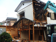 一般家屋解体_解体施工中