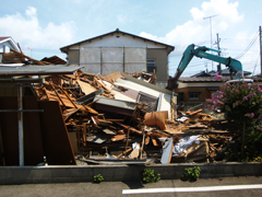 一般家屋解体_解体施工中