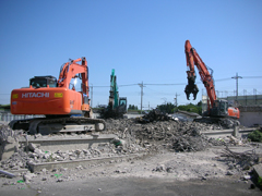 城里町 桂支所庁舎 解体工事_解体施工中